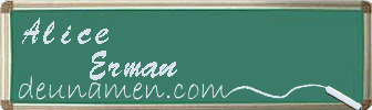 Alice Erman Visitenkarte